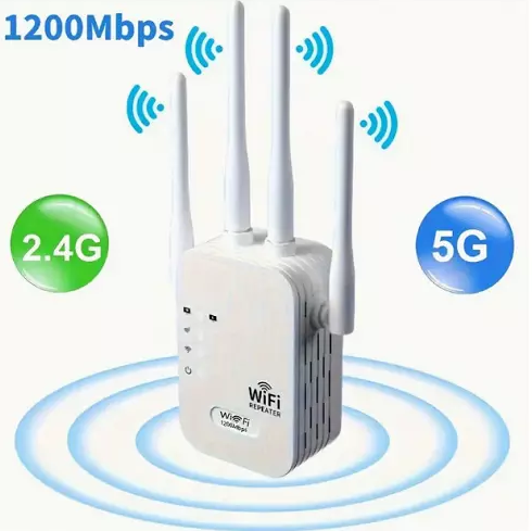 1200Mbps WiFi Range Extender Repeater Wireless Signal Booster