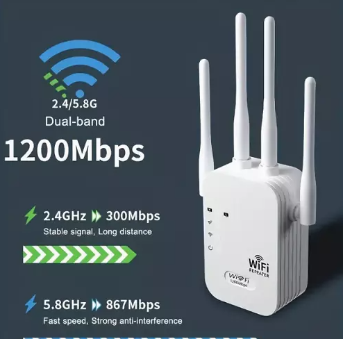 1200Mbps WiFi Range Extender Repeater Wireless Signal Booster