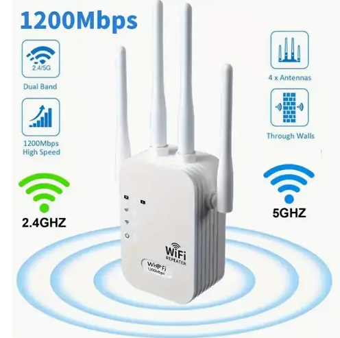 1200Mbps WiFi Range Extender Repeater Wireless Signal Booster