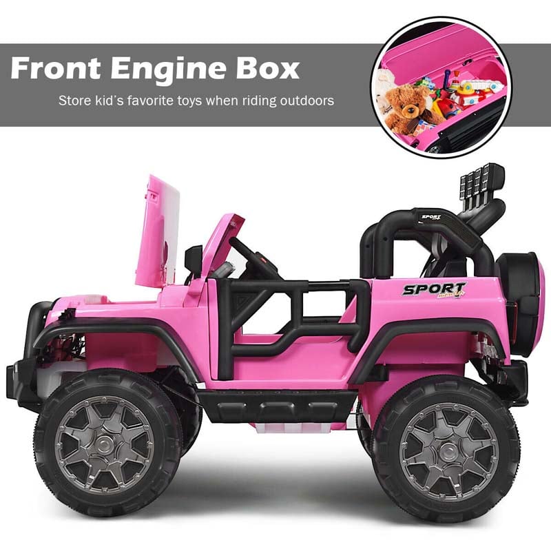 2-Seater Kids Ride on Truck, 12V Battery Electric Toddler Motorized Vehicles Riding Toy Car with Remote Control