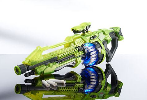 Electric Foam Dart Alien Blaster Toy w/ 40 Glow-in-the-Dark Darts