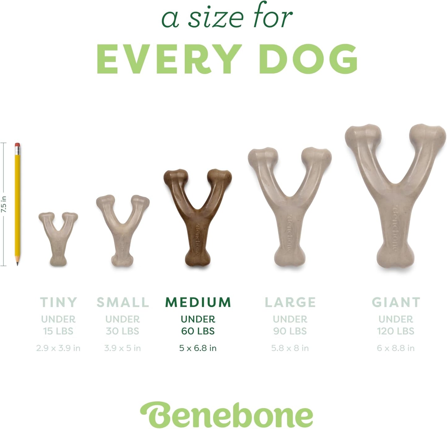 Benebone Wishbone Durable Dog Chew Toy – Made with Real Meat for Aggressive Chewers