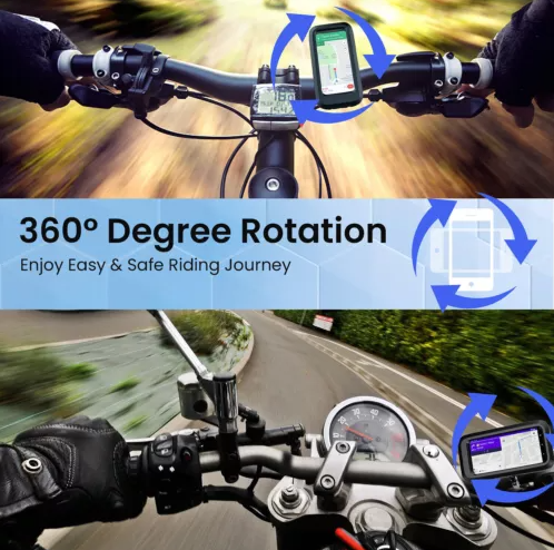 Waterproof Bike & Motorbike Phone Mount – Secure Handlebar Holder for All Smartphones