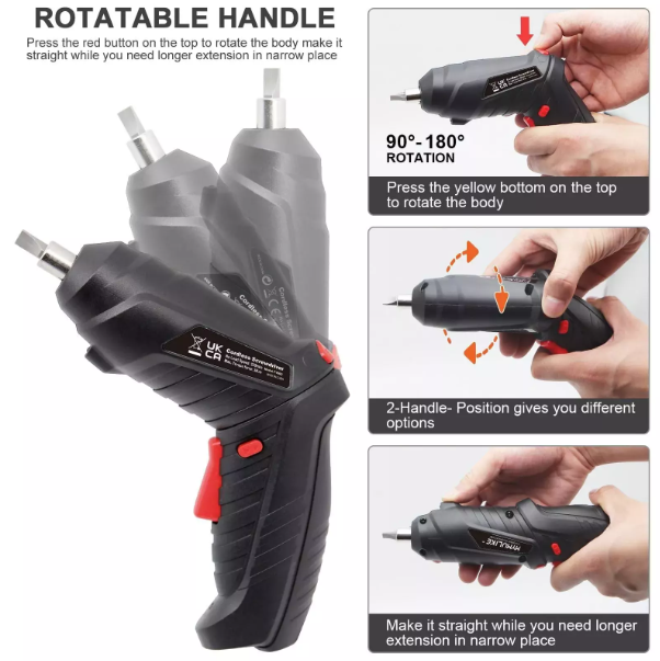 Electrical Cordless Rechargeable Power Screwdriver Set