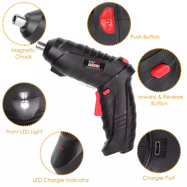 Electrical Cordless Rechargeable Power Screwdriver Set