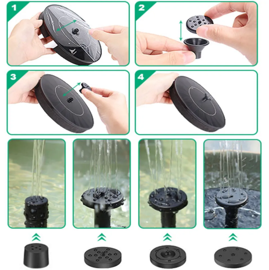 Solar-Powered Fountain – Floating Bird Bath Water Pump for Garden & Outdoor Features