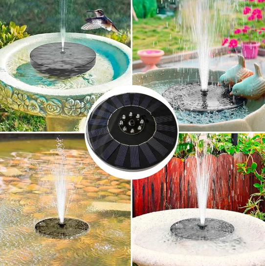 Solar-Powered Fountain – Floating Bird Bath Water Pump for Garden & Outdoor Features