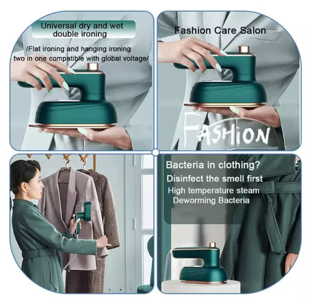 Professional Handheld Garment Steamer – Portable Mini Iron for Fast Wrinkle Removal