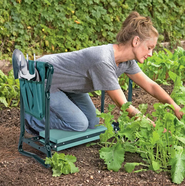 Garden Kneeler & Seat – Foldable, Sturdy Bench with Storage Pouch