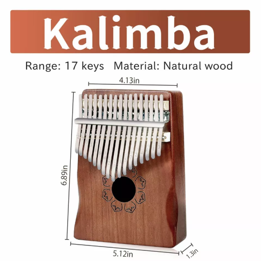 Kalimba Thumb Piano – 17-Key Finger Piano for Relaxing & Soothing Music