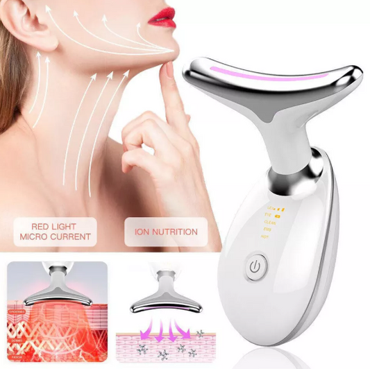 Electric Facial Massager with 7 Light Therapy for Face Lifting and Beauty Care