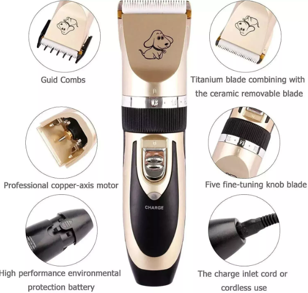 Professional Dog Grooming Clippers – Rechargeable Pet Hair Trimmers for Dogs & Cats