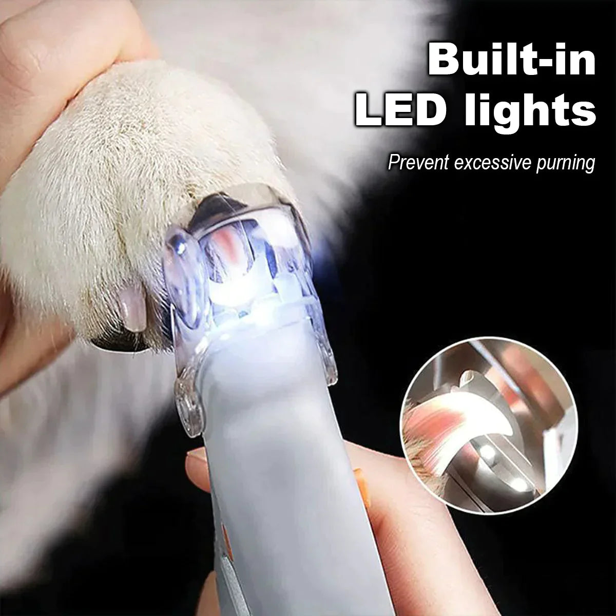 Dog Nail Clipper With Quick Sensors With LED Lights