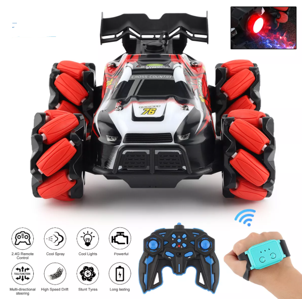 Hand-Controlled 4WD RC Stunt Car – Gesture Sensing Twist & Drift Remote Control Toy