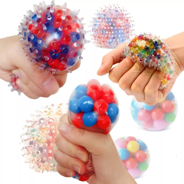 4-Pack Stress Relief Squishy Balls – Anti-Stress & Fidget Toys for Anxiety & Relaxation