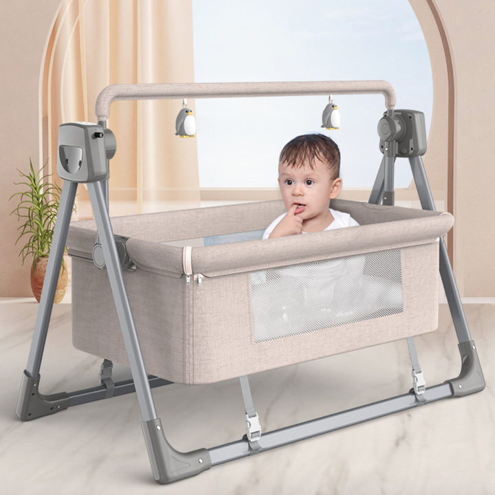 Smart Electric Baby Crib Bedding Cradle Nursery Bassinet Set With Music