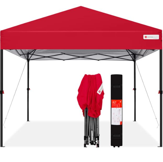 One-Person Setup Instant Pop Up Canopy w/ Wheeled Bag - 10x10ft